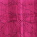 Square Machine Washable Oriental Pink Modern Rug, wshabs1814pnk