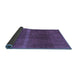 Sideview of Oriental Blue Modern Rug, abs1814blu