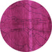 Round Oriental Purple Modern Rug, abs1814pur