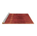 Sideview of Machine Washable Oriental Brown Modern Rug, wshabs1814brn