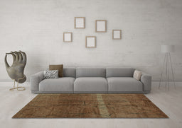 Machine Washable Oriental Turquoise Modern Area Rugs in a Living Room,, wshabs1814turq
