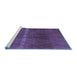 Sideview of Machine Washable Oriental Blue Modern Rug, wshabs1814blu