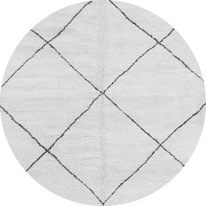 Round Oriental Gray Modern Rug, abs1815gry