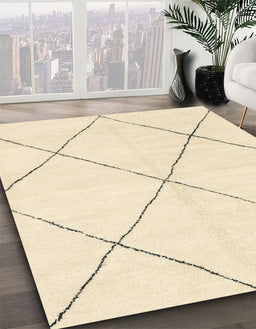 Abstract Golden Blonde Gold Oriental Rug in Family Room, abs1815