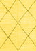 Machine Washable Oriental Yellow Modern Rug, wshabs1815yw