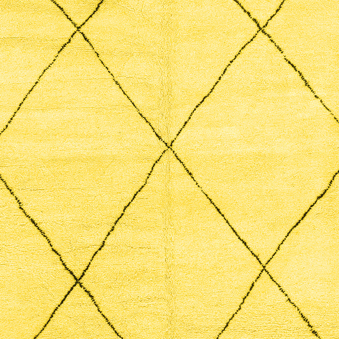 Machine Washable Oriental Yellow Modern Rug, wshabs1815yw