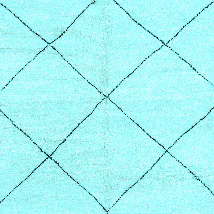 Square Machine Washable Oriental Light Blue Modern Rug, wshabs1815lblu