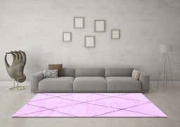 Machine Washable Oriental Purple Modern Area Rugs in a Living Room, wshabs1815pur