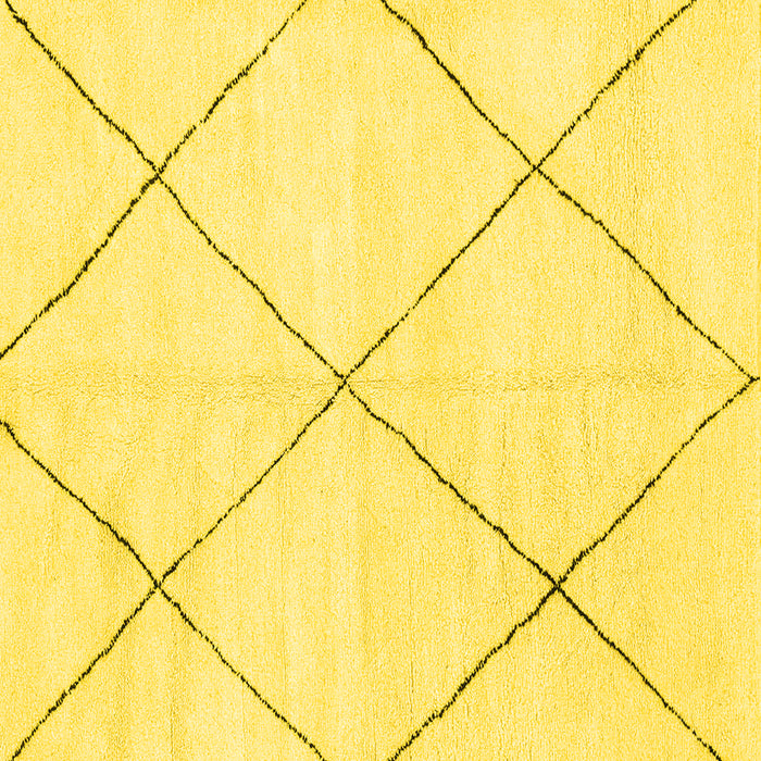 Square Machine Washable Oriental Yellow Modern Rug, wshabs1815yw