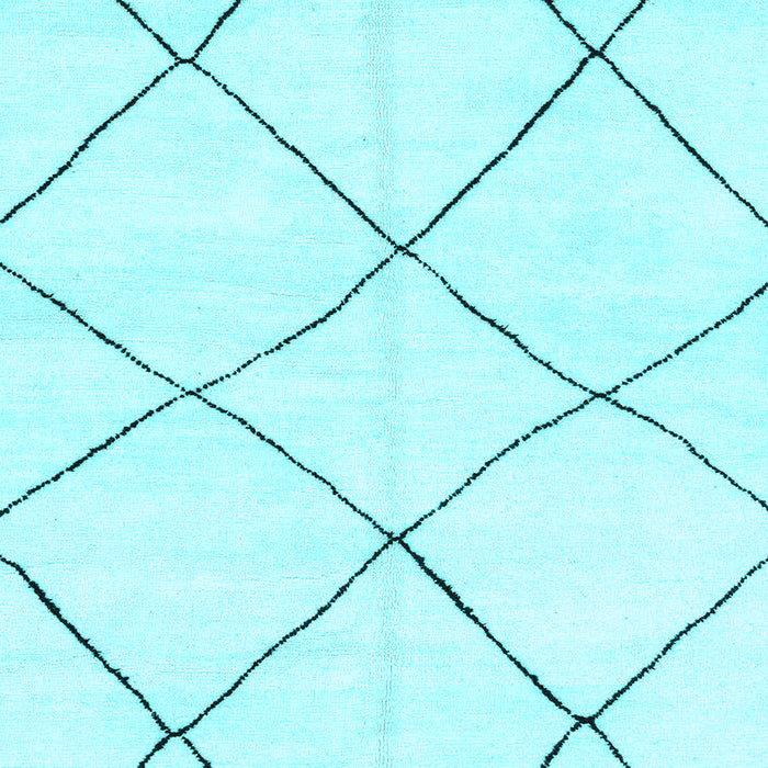 Machine Washable Oriental Light Blue Modern Rug, wshabs1816lblu