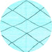 Round Oriental Light Blue Modern Rug, abs1816lblu