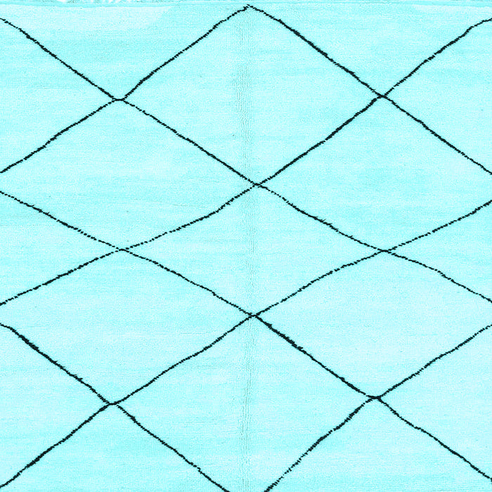 Square Machine Washable Oriental Light Blue Modern Rug, wshabs1816lblu