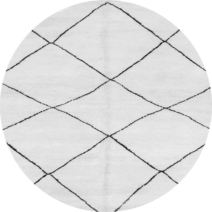 Round Oriental Gray Modern Rug, abs1816gry