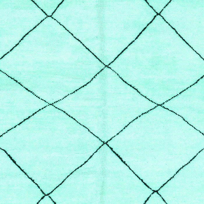 Machine Washable Oriental Turquoise Modern Area Rugs, wshabs1816turq