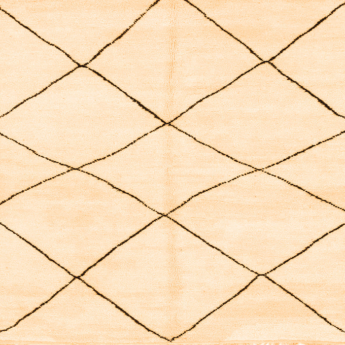 Square Oriental Orange Modern Rug, abs1816org