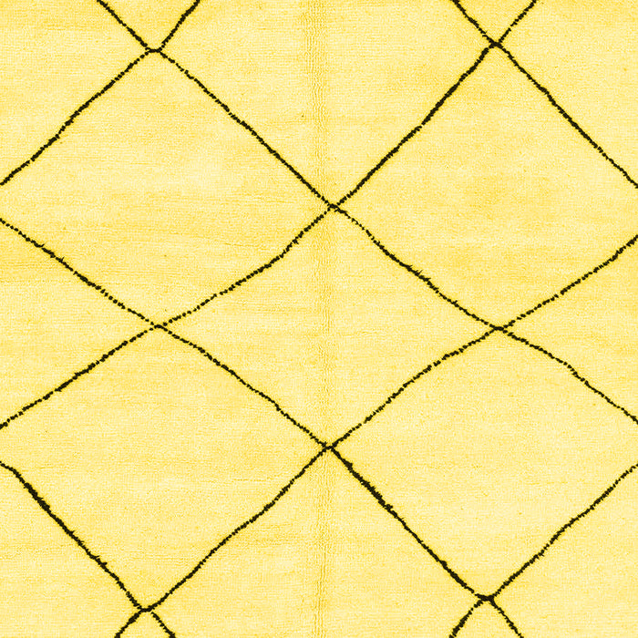 Machine Washable Oriental Yellow Modern Rug, wshabs1816yw