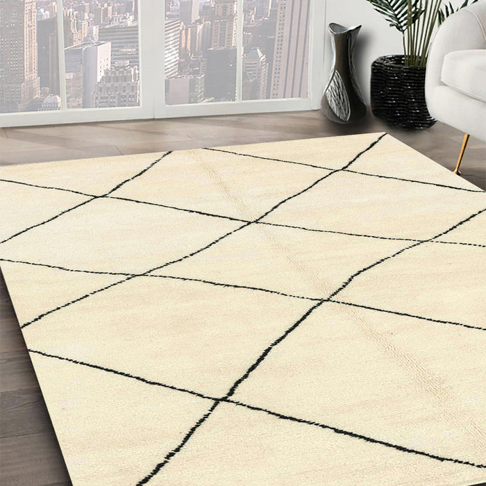 Machine Washable Abstract Khaki Gold Rug in a Family Room, wshabs1816
