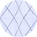 Round Oriental Blue Modern Rug, abs1816blu