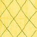 Square Oriental Yellow Modern Rug, abs1817yw