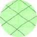 Round Oriental Green Modern Rug, abs1817grn