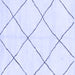 Square Machine Washable Oriental Blue Modern Rug, wshabs1817blu