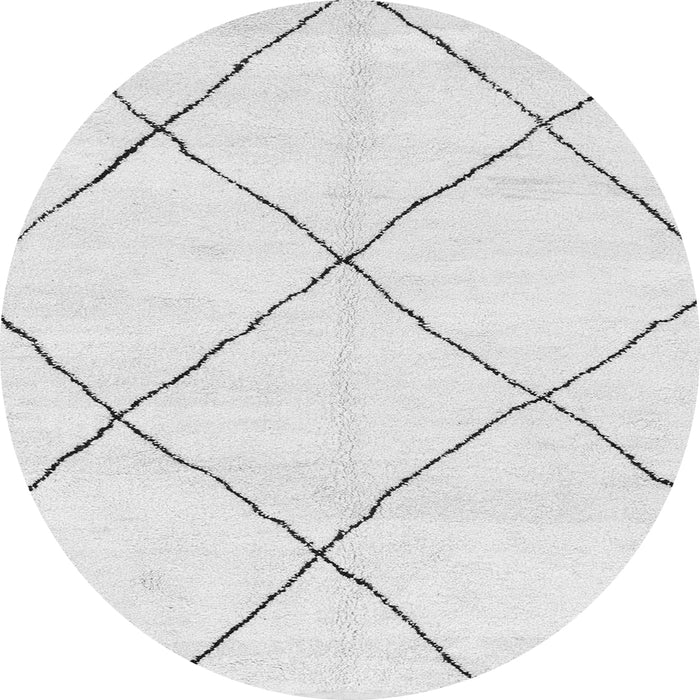 Round Oriental Gray Modern Rug, abs1817gry
