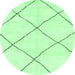 Round Oriental Emerald Green Modern Rug, abs1817emgrn