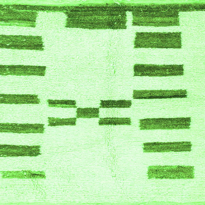 Square Machine Washable Oriental Green Modern Area Rugs, wshabs1818grn