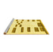 Sideview of Machine Washable Oriental Yellow Modern Rug, wshabs1818yw