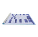 Sideview of Machine Washable Oriental Blue Modern Rug, wshabs1818blu