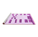 Sideview of Machine Washable Oriental Purple Modern Area Rugs, wshabs1818pur