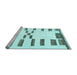 Sideview of Machine Washable Oriental Light Blue Modern Rug, wshabs1818lblu