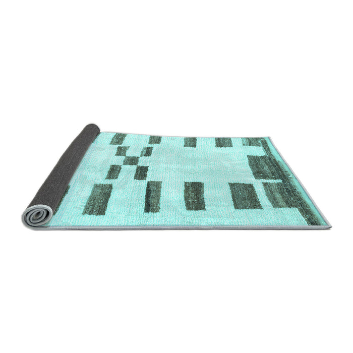 Sideview of Oriental Light Blue Modern Rug, abs1818lblu