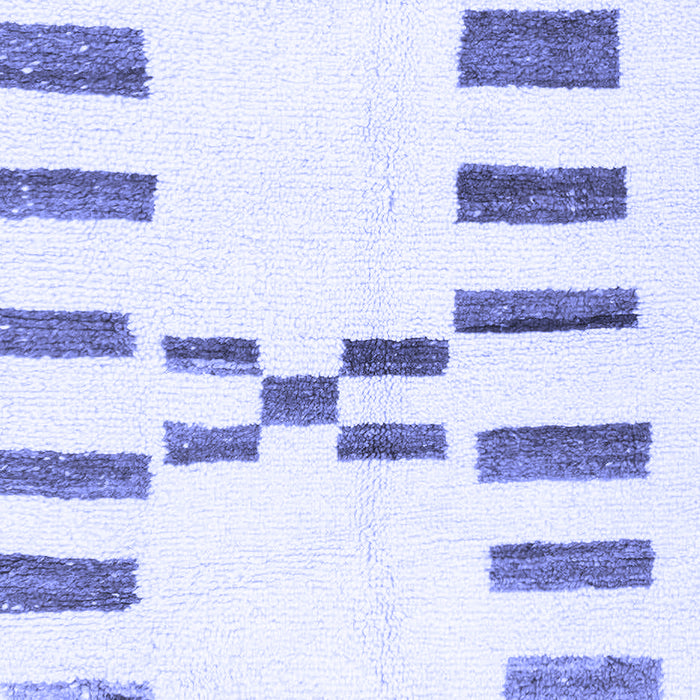 Machine Washable Oriental Blue Modern Rug, wshabs1818blu