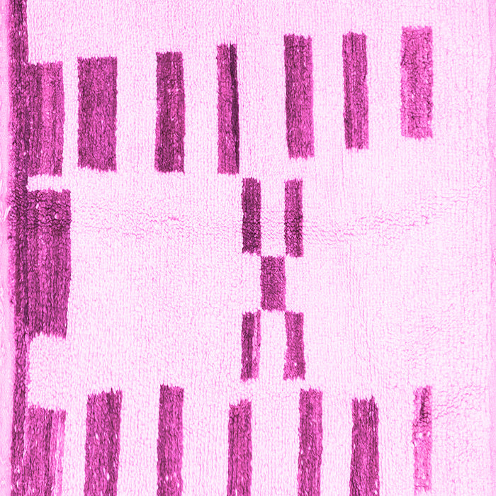 Square Machine Washable Oriental Pink Modern Rug, wshabs1818pnk
