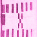 Square Machine Washable Oriental Pink Modern Rug, wshabs1818pnk