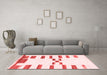 Modern Red Washable Rugs