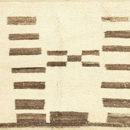 Square Abstract Brownish Green Oriental Rug, abs1818