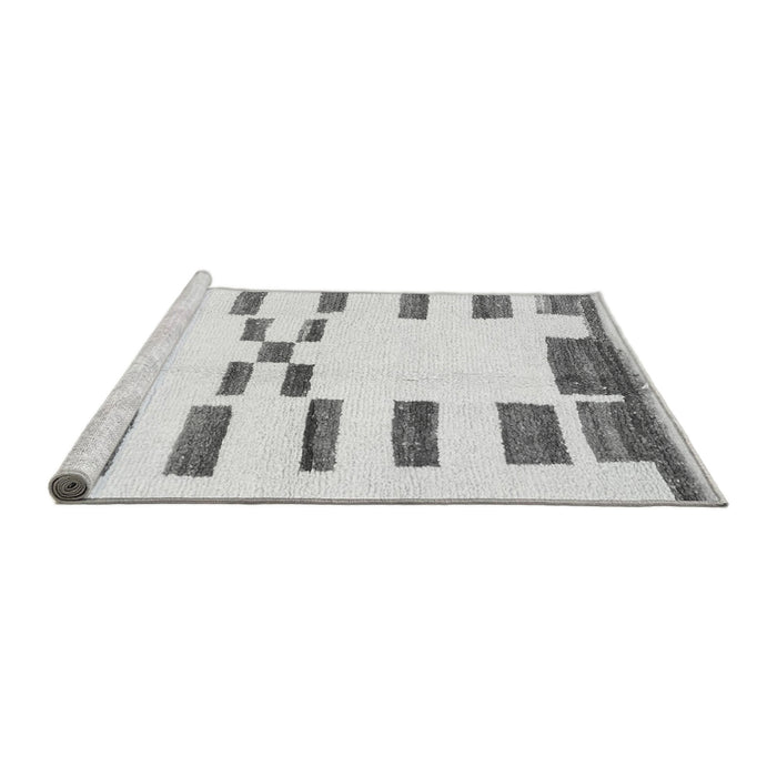 Sideview of Machine Washable Oriental Gray Modern Rug, wshabs1818gry