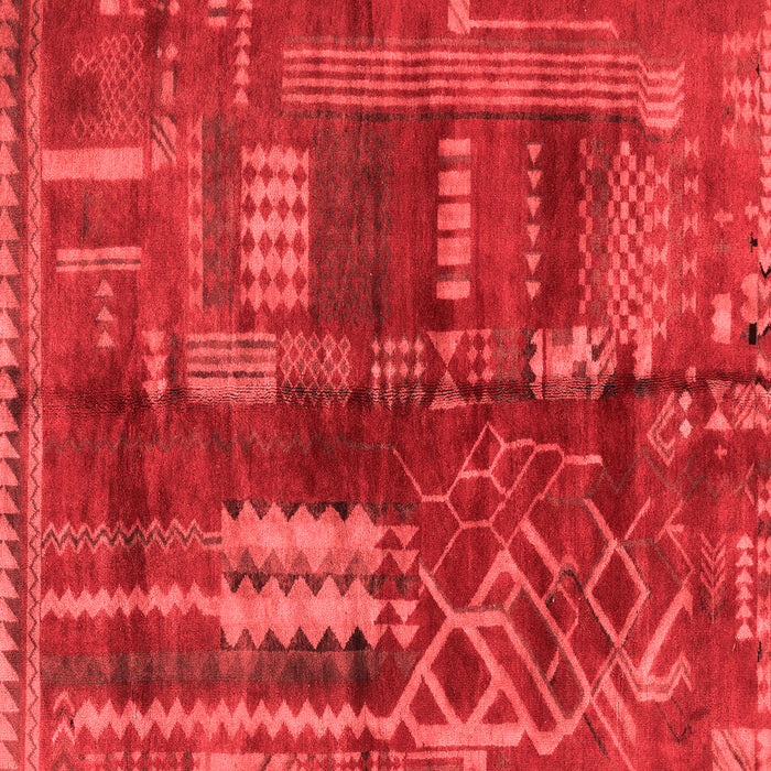 Machine Washable Oriental Red Modern Rug, wshabs1819red