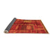 Sideview of Oriental Orange Modern Rug, abs1819org