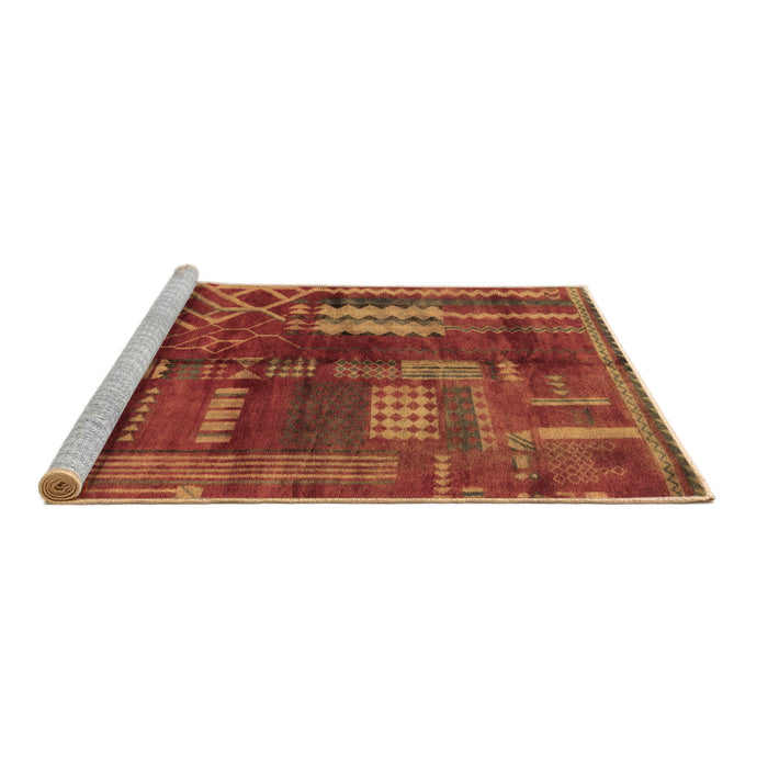 Sideview of Machine Washable Oriental Brown Modern Rug, wshabs1819brn