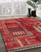 Abstract Red Oriental Rug in Family Room, abs1819