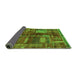 Sideview of Oriental Green Modern Rug, abs1819grn