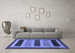 Machine Washable Abstract Blue Modern Rug in a Living Room, wshabs181blu