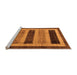 Sideview of Machine Washable Abstract Orange Modern Area Rugs, wshabs181org