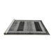 Sideview of Machine Washable Abstract Gray Modern Rug, wshabs181gry