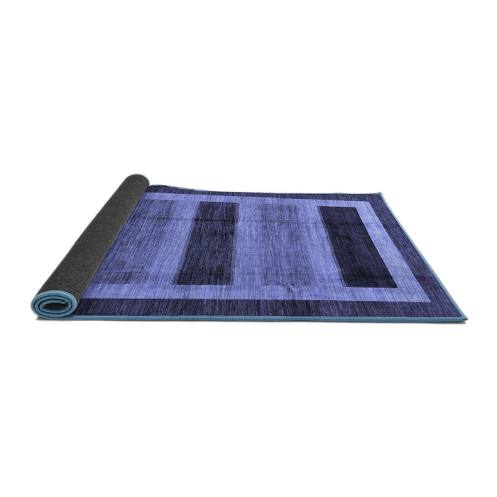 Sideview of Abstract Blue Modern Rug, abs181blu