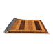 Sideview of Abstract Orange Modern Rug, abs181org