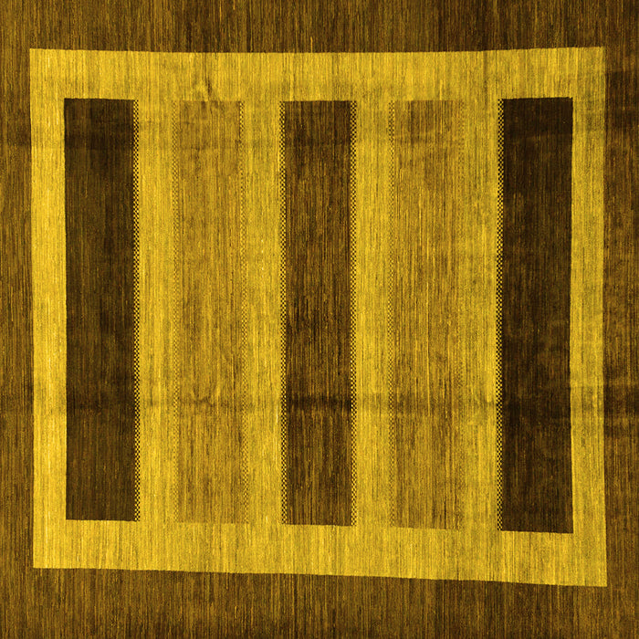 Square Abstract Yellow Modern Rug, abs181yw
